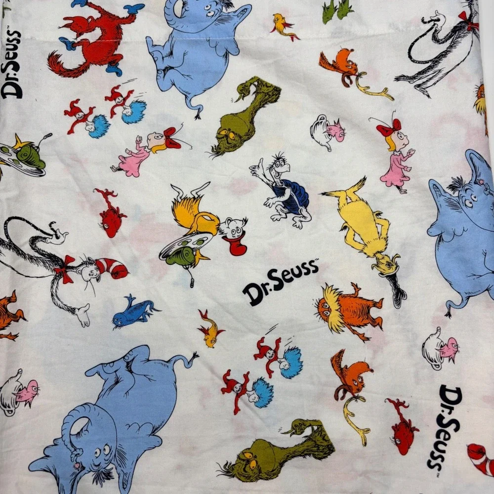 Dr. Seuss Window Valance 108x17 White Multi Character Toss Cat in the Hat Grinch